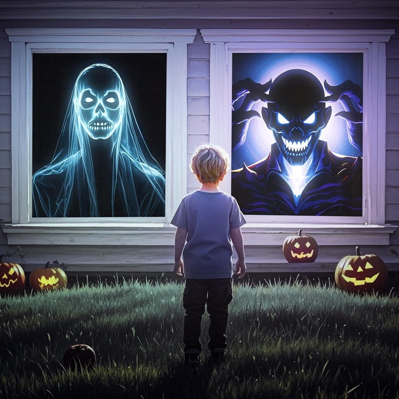 SKERELL Holographic Rear Projection Screen Material: Indoor Projection Screens 44" x 75" Projectors Halloween Decorations Video Movie Night for Hang Mounting - Image 3